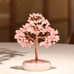 天然粉水晶桃花